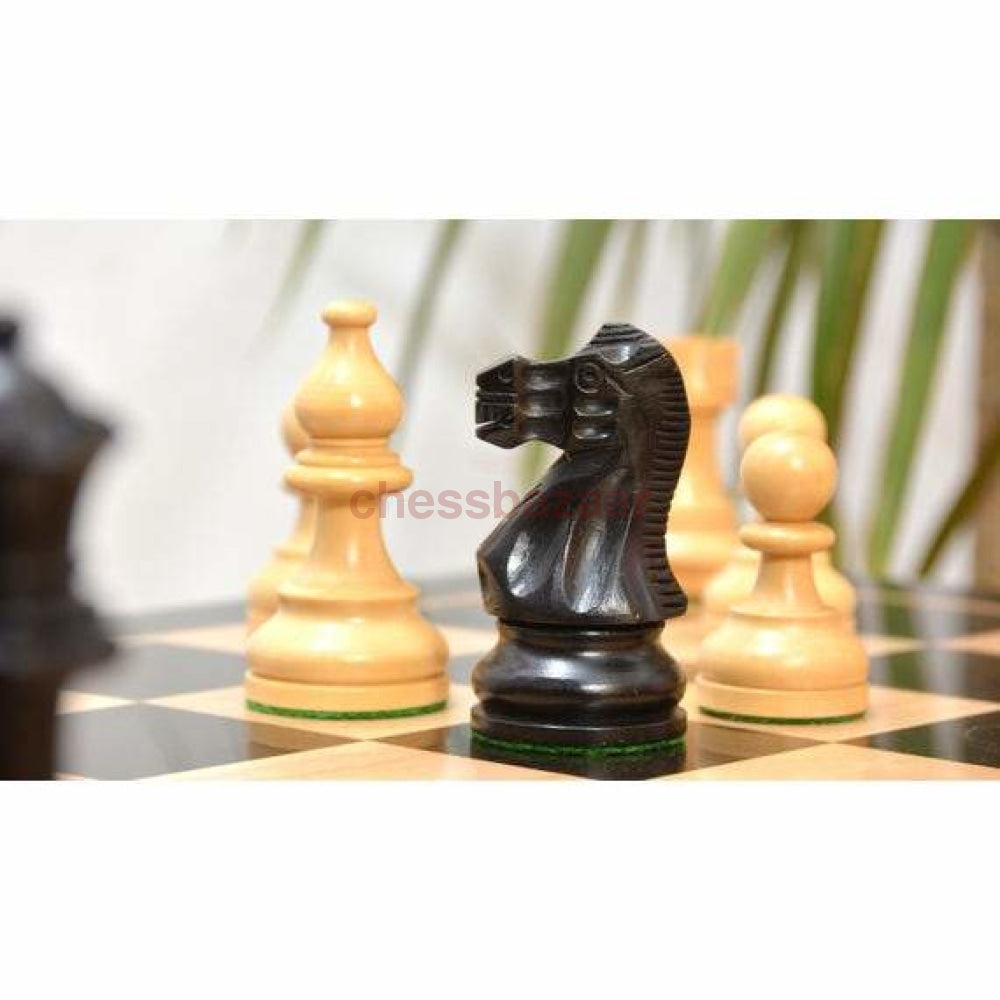 Schachspiel -Smokey Staunton Turnierschachfiguren Kh 97 Mm Und Ein Schachbrett Mit Fg 55