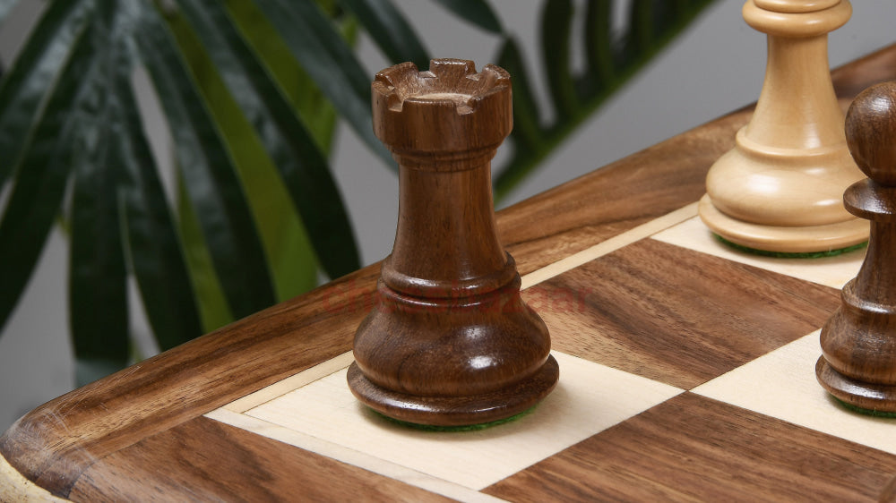 Staunton Serie- Gewichtete Handgefertigten Schachfiguren Aus Sheeshamholz Und Buchsbaumholz Indien