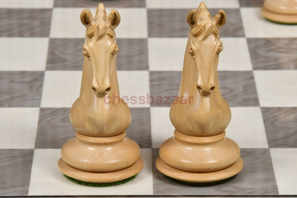 Shera Staunton Luxus Handgeschnizte Schachfiguren Aus Ebenholz Und Buchsbaumholz Kh 115 Mm - V2