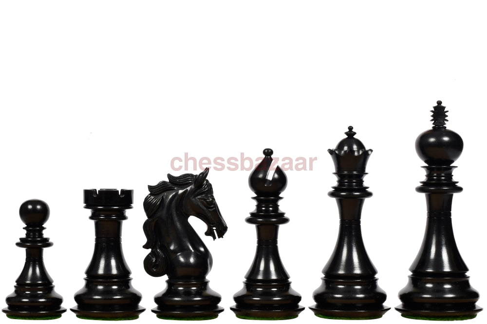 Shera Staunton Luxus Handgeschnizte Schachfiguren Aus Ebenholz Und Buchsbaumholz Kh 115 Mm - V2