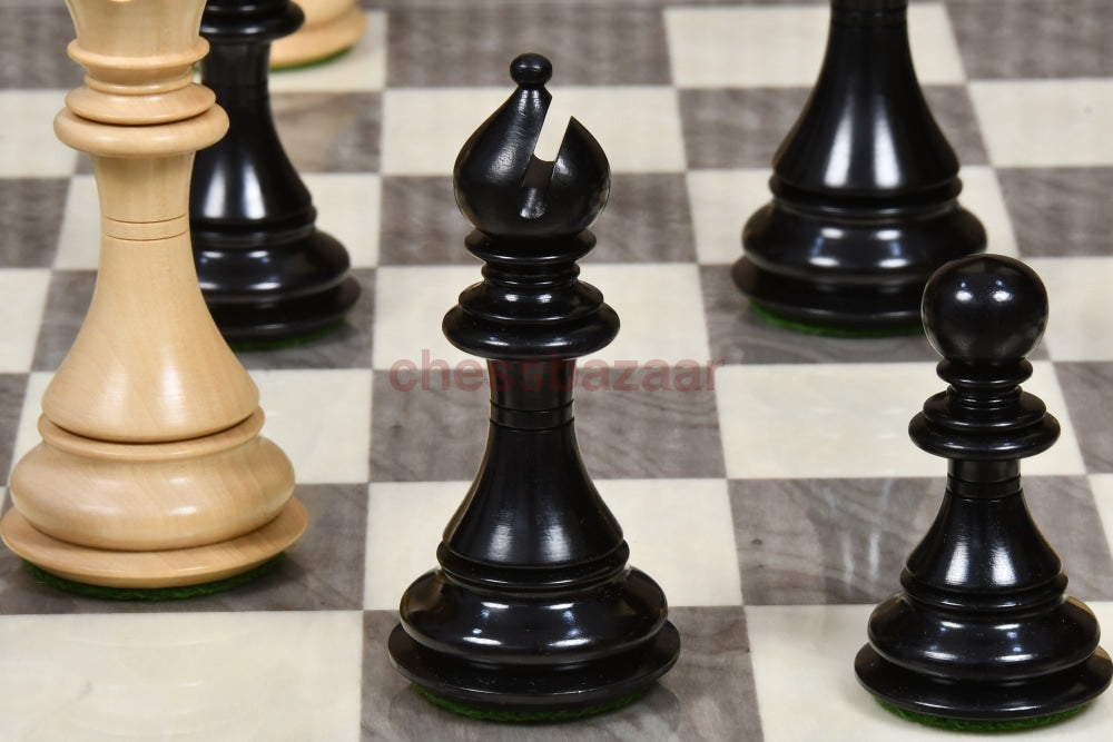 Shera Staunton Luxus Handgeschnizte Schachfiguren Aus Ebenholz Und Buchsbaumholz Kh 115 Mm - V2