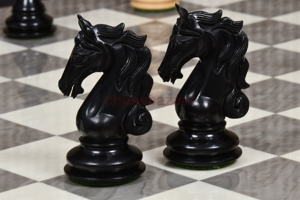 Shera Staunton Luxus Handgeschnizte Schachfiguren Aus Ebenholz Und Buchsbaumholz Kh 115 Mm - V2
