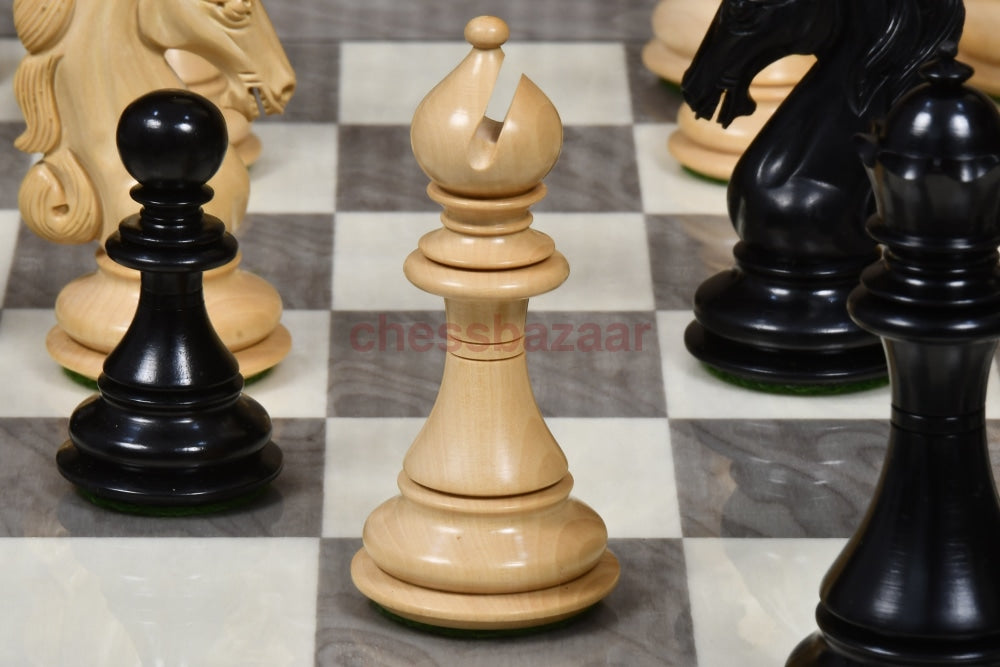 Shera Staunton Luxus Handgeschnizte Schachfiguren Aus Ebenholz Und Buchsbaumholz Kh 115 Mm - V2