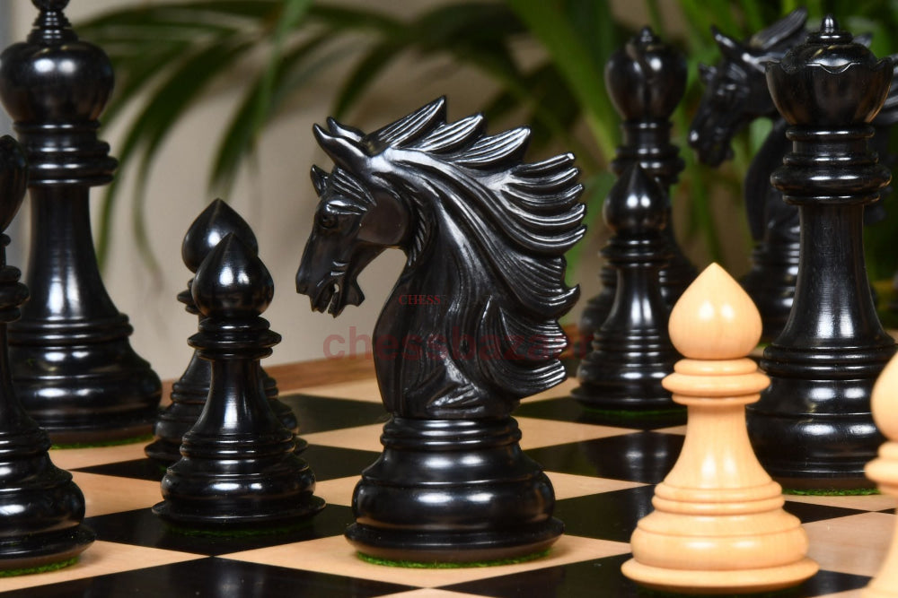 Shere-E-Punjab Schachfiguren - Löwe Vom Punjab Staunton Handgeschnitzte Aus Ebenholz Und