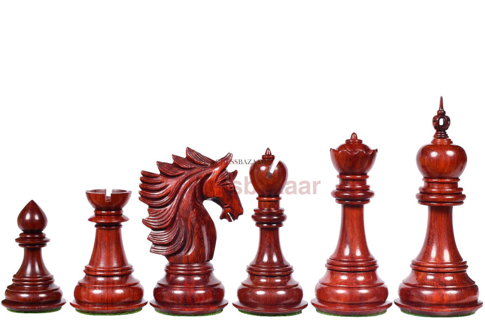 Shere-E-Punjab Schachfiguren - Löwe vom Punjab Staunton handgeschnitzte Schachfiguren aus Rosenholz und Buchsbaumholz -  KH 117 mm