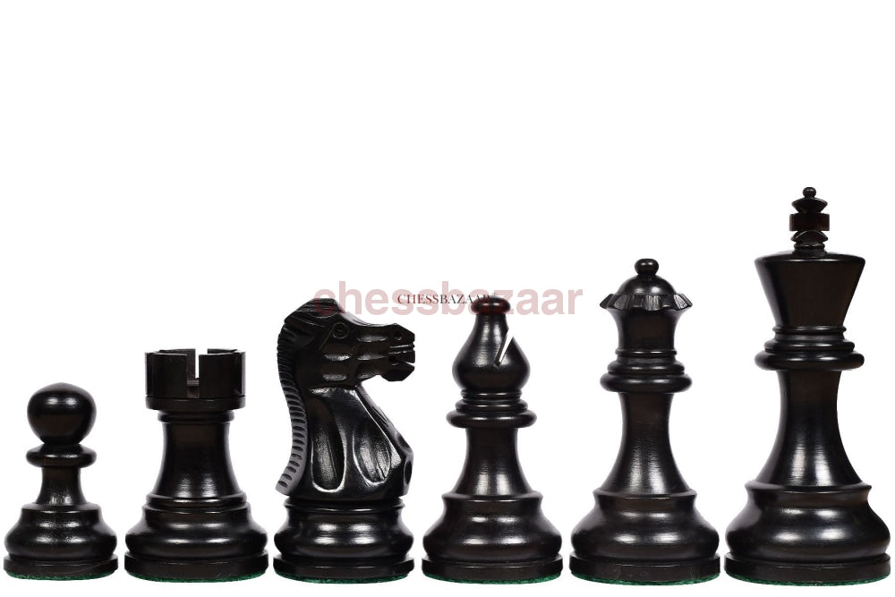 Smokey Staunton gewichtete handgefertigten Staunton Schachfiguren  aus gebeiztem Buchsbaumholz und Natur – KH 97 mm