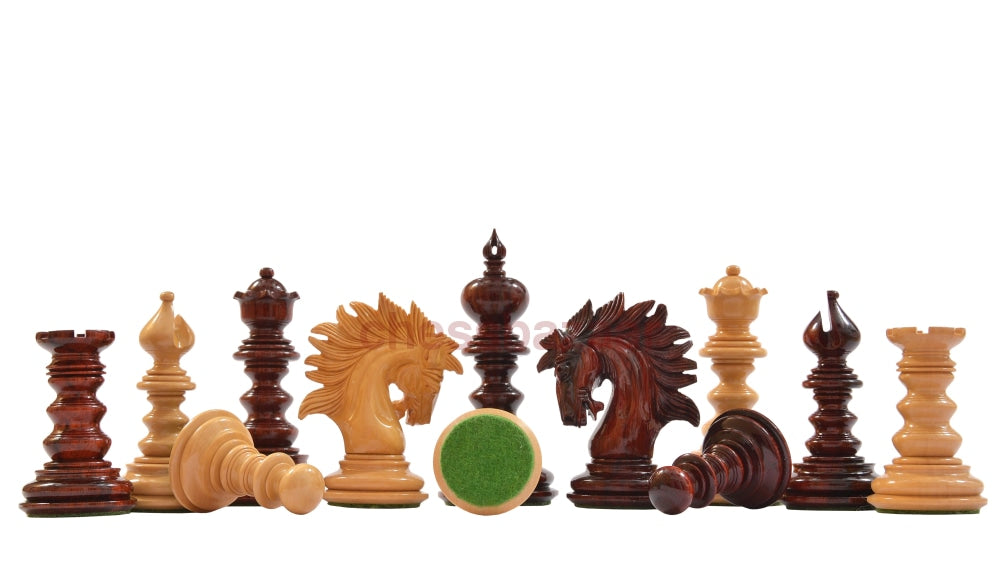Sonder-Figuren - St. Petersburg Luxus Handgschnitzte Schachfiguren (Lackiert) Aus Rosenholz Und