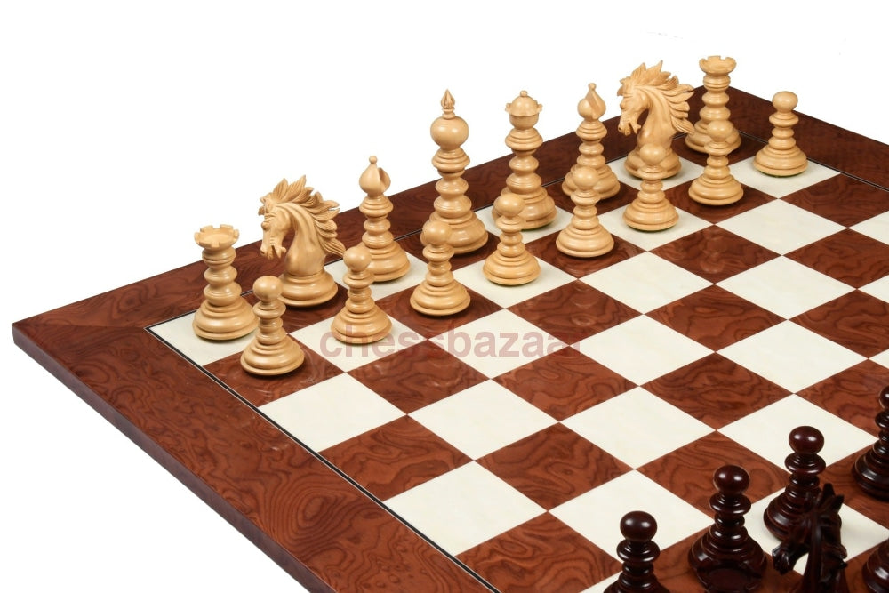 St. Petersburg Luxus Handgschnitzte Schachfiguren Aus Rosenholz Und Natur - Kh 107 Mm