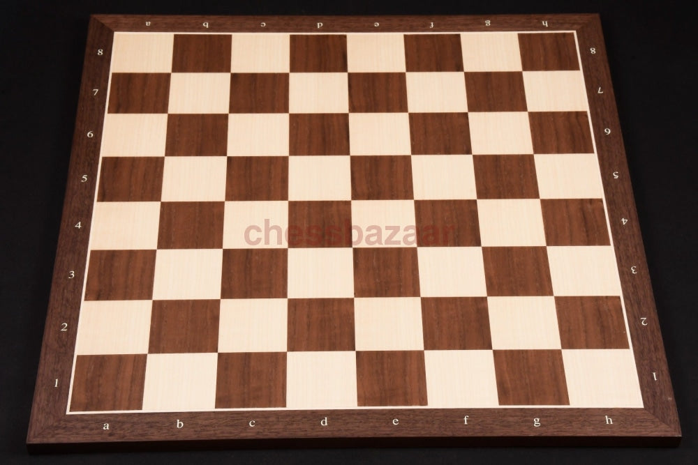 Standard Furniertes Turnierschachbrett Mit Zahlen Und Buchstaben Aus Nussbaumholz Ahorn Fg 55 Mm