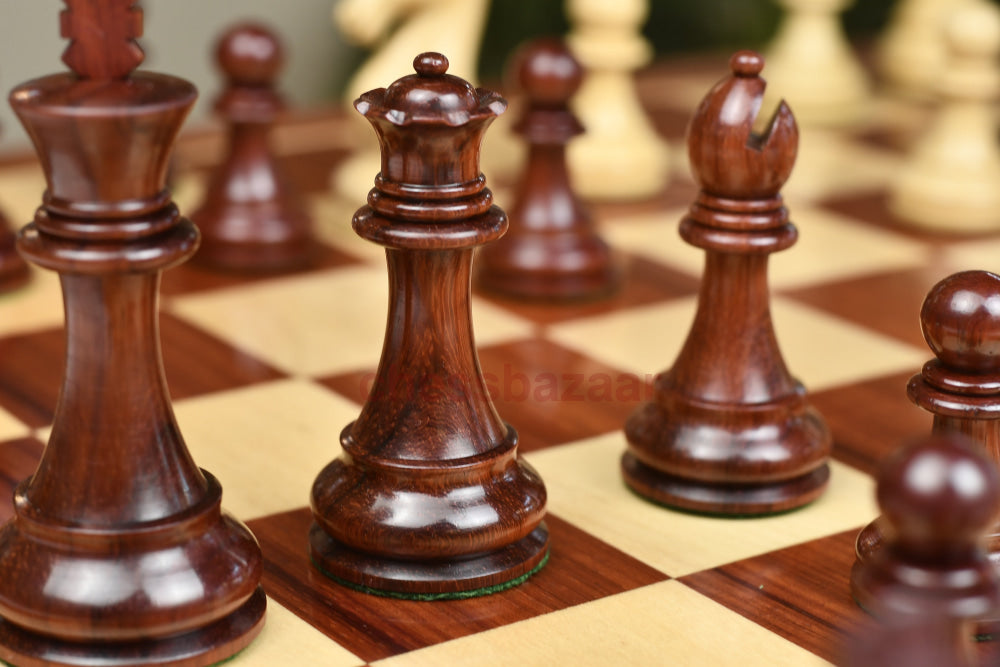 Staunton-Schachfiguren Aus Der Candidates-Serie In Bud Rose/Buchsenholz 3 75 King
