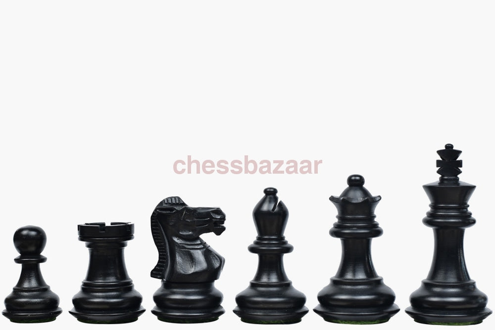 Staunton-Serie : Gebeizte handgefertigten Staunton Schachfiguren aus Buchsbaumholz Chessbazaar Indien  – König 72 mm