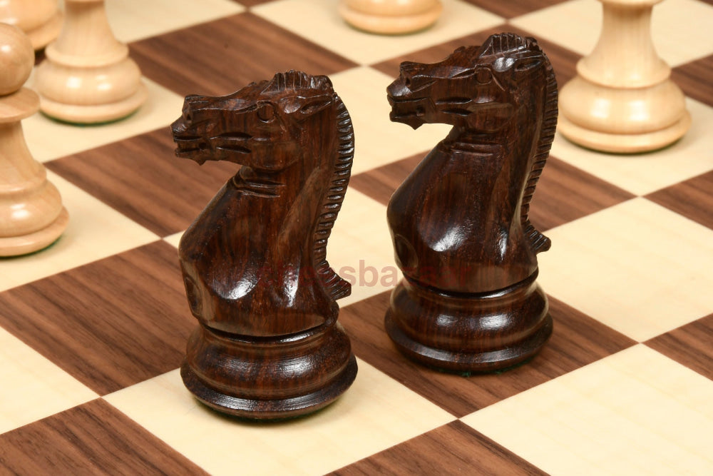Staunton-Serie: Indische Handarbeit Beschwerte Staunton Schachfiguren Aus Palisanderholz Und