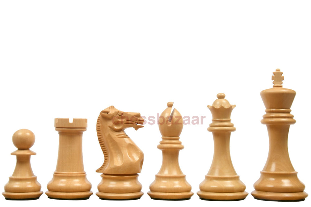 Staunton-Serie: Indische Handarbeit, beschwerte Staunton Schachfiguren aus Palisanderholz und Buchsbaumholz Indien – König 101 mm