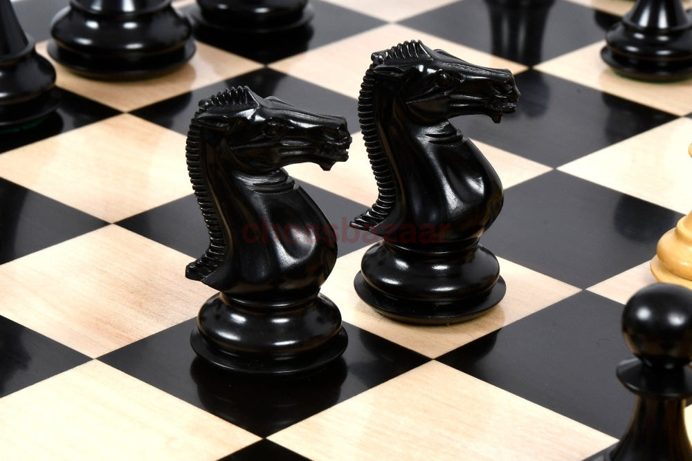 Staunton-Serie:  Indische Handarbeit Dreifach Gewichtete Staunton Schachfiguren Aus Ebenholz Und