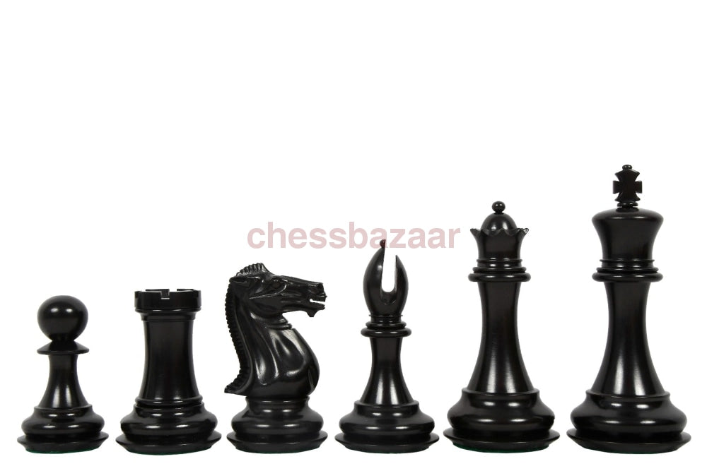 Staunton-Serie : Indische Handarbeit, dreifach gewichtete Staunton Schachfiguren aus Ebenholz und Buchsbaumholz – König 112 mm
