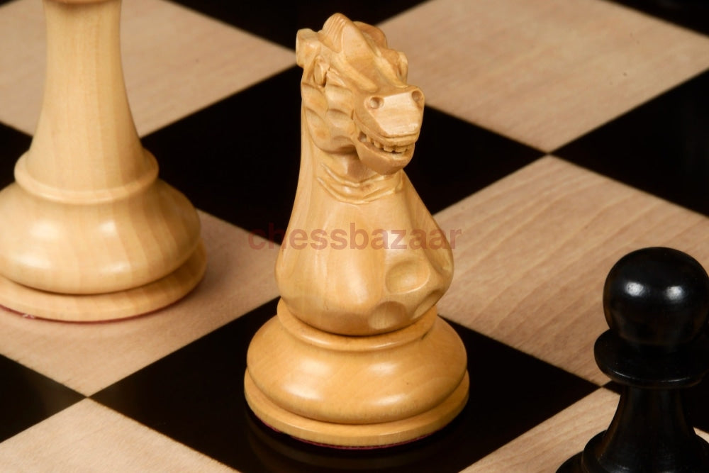 Staunton-Serie : Zweifach gewichtete handgefertigten Staunton Schachfiguren aus Ebenholz und Buchsbaumholz – König 87 mm