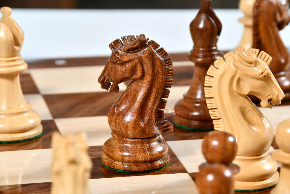 The Craftsman Knight Staunton Schachfiguren Aus Sheesham - Und Buchsbaumholz – 3 9 Zoll King