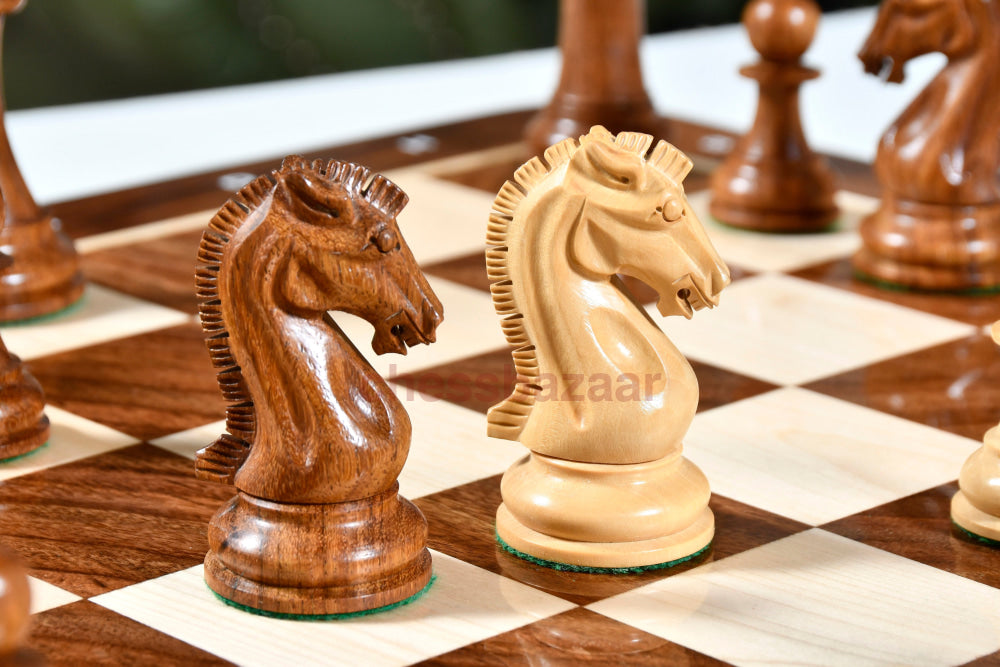 The Craftsman Knight Staunton Schachfiguren Aus Sheesham - Und Buchsbaumholz – 3 9 Zoll King