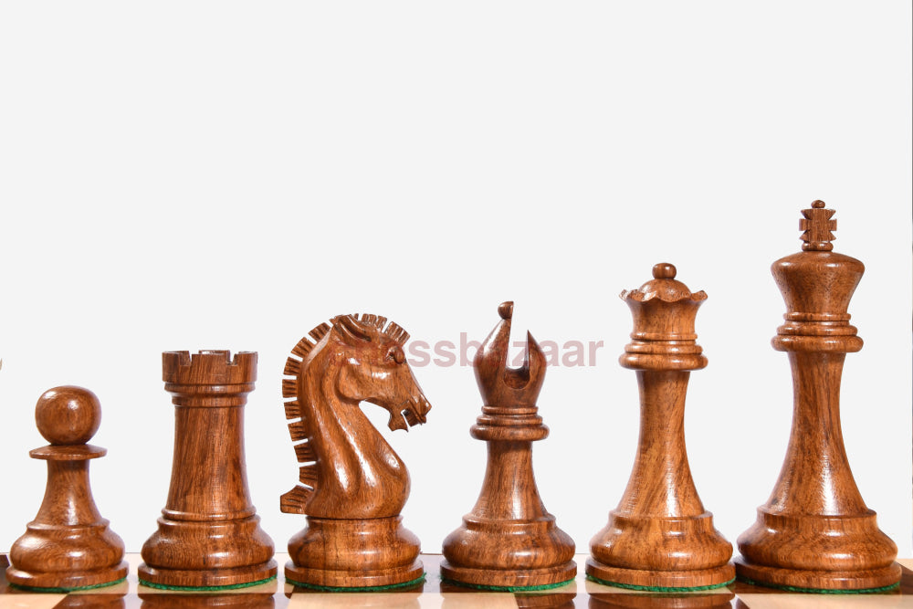 The Craftsman Knight Staunton Schachfiguren aus Sheesham- und Buchsbaumholz – 3,9 Zoll King