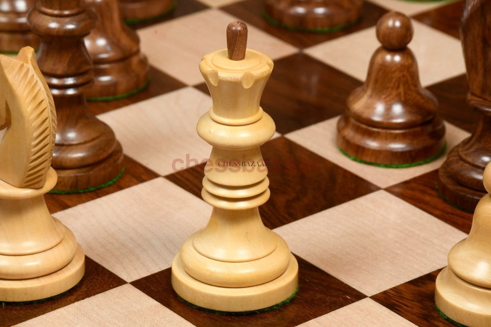 The Issac Lipnitsky 1946 Berlin Tournament Reproduced Chessmen In Sheesham Boxwood - 4.0 King
