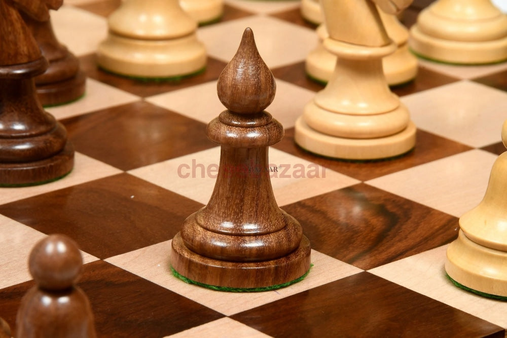 The Issac Lipnitsky 1946 Berlin Tournament Reproduced Chessmen In Sheesham Boxwood - 4.0 King