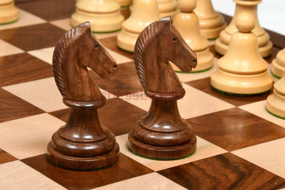 The Issac Lipnitsky 1946 Berlin Tournament Reproduced Chessmen In Sheesham Boxwood - 4.0 King