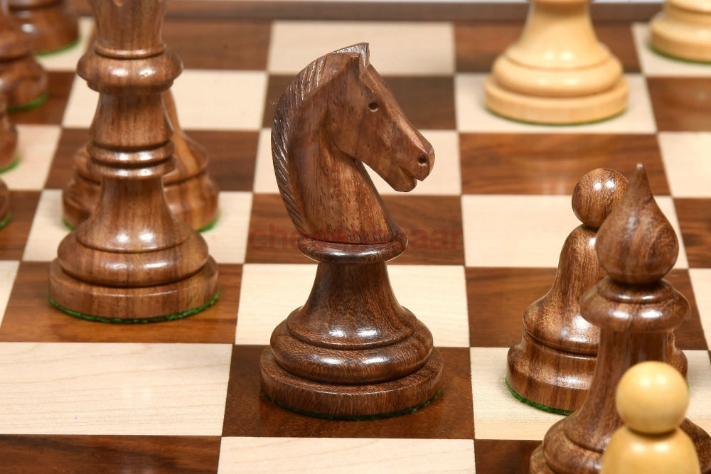 The Issac Lipnitsky 1946 Berlin Tournament Reproduced Chessmen In Sheesham Boxwood - 4.0 King