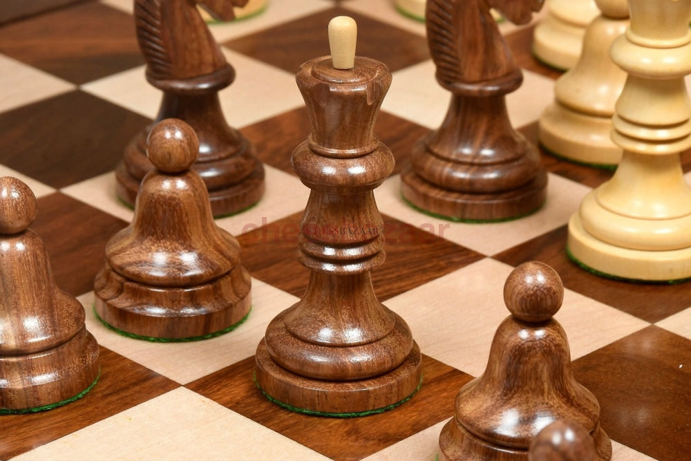 The Issac Lipnitsky 1946 Berlin Tournament Reproduced Chessmen In Sheesham Boxwood - 4.0 King