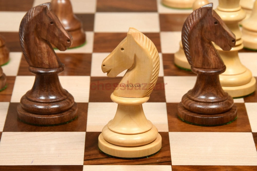 The Issac Lipnitsky 1946 Berlin Tournament Reproduced Chessmen In Sheesham Boxwood - 4.0 King