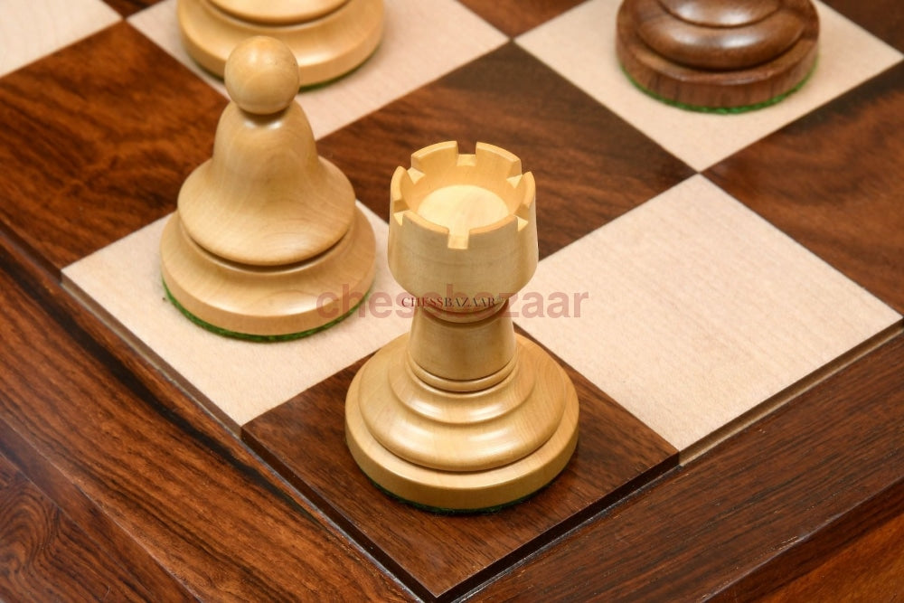 The Issac Lipnitsky 1946 Berlin Tournament Reproduced Chessmen In Sheesham Boxwood - 4.0 King