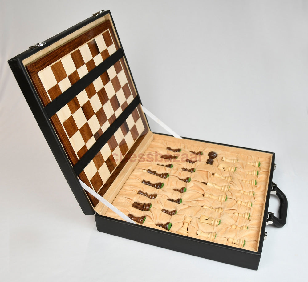 Copy Of The Old Russian Zagreb 3.1 Inch Chess Set In Sheesham Wood With 15 Wooden Chessboard &