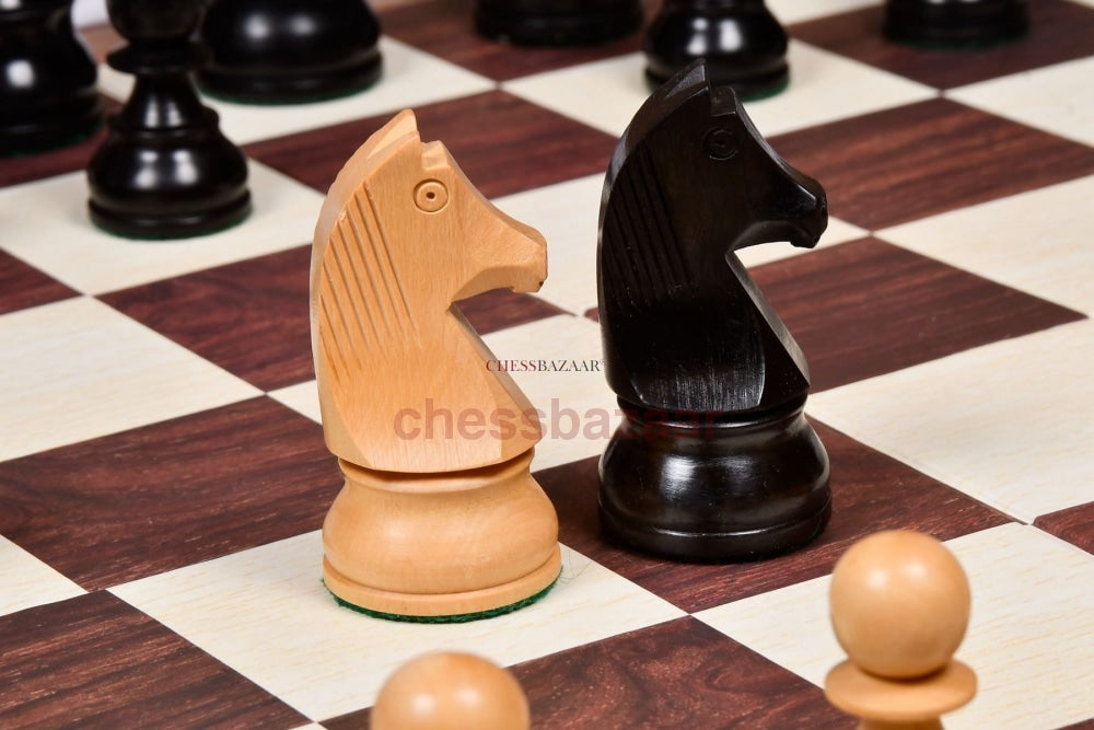 Tournament German Knight Series Staunton Schachfiguren Aus Ebonisiertem Buchsbaum 3 75 König Mit