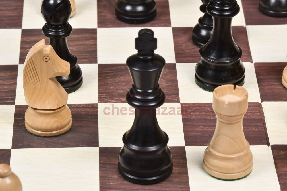 Tournament German Knight Series Staunton Schachfiguren Aus Ebonisiertem Buchsbaum 3 75 König Mit