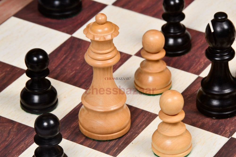 Tournament German Knight Series Staunton Schachfiguren Aus Ebonisiertem Buchsbaum 3 75 König Mit