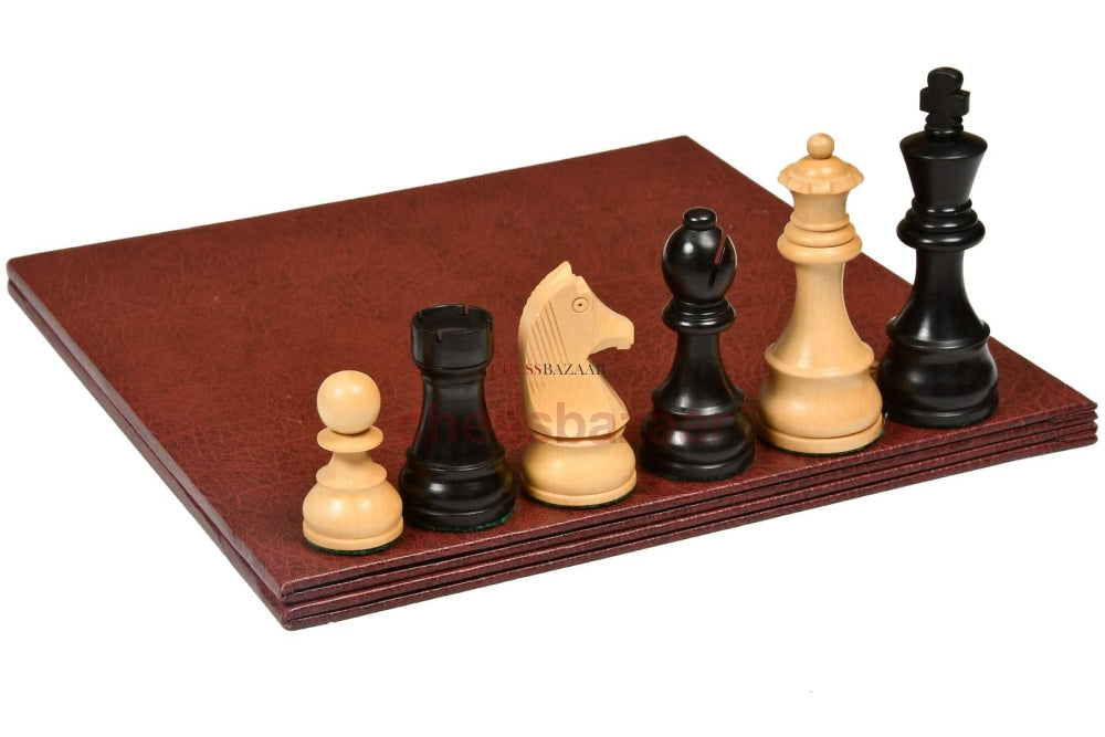 Tournament German Knight Series Staunton Schachfiguren Aus Ebonisiertem Buchsbaum 3 75 König Mit