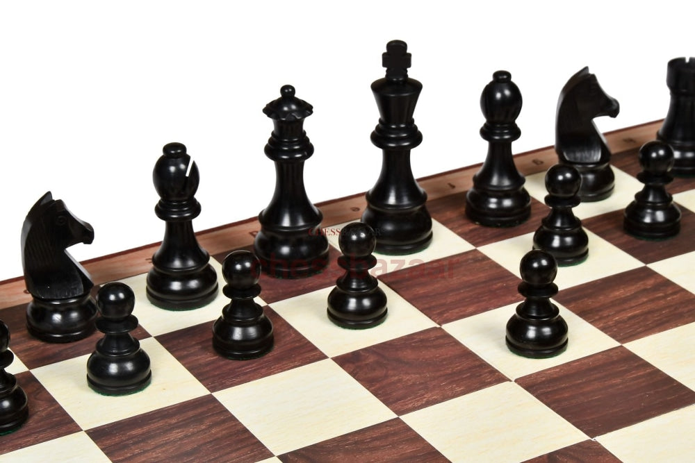 Tournament German Knight Series Staunton Schachfiguren Aus Ebonisiertem Buchsbaum 3 75 König Mit