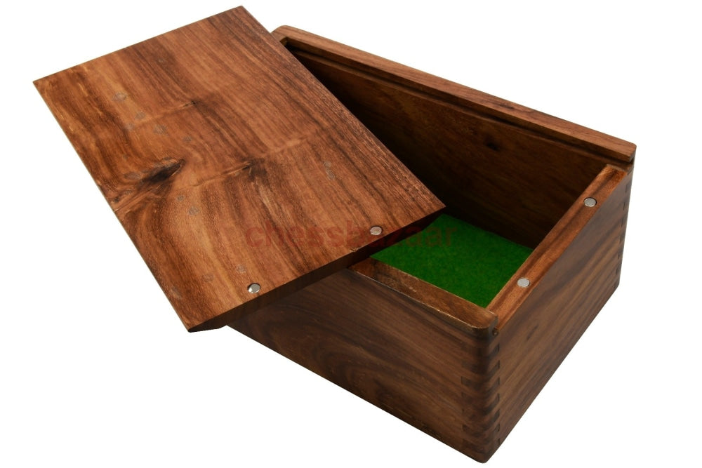 Turnier-Schach-Aufbewahrungsbox Aus Sheesham-Holz Für Bis Zu 3 8-Zoll-Schachspiel Ohne