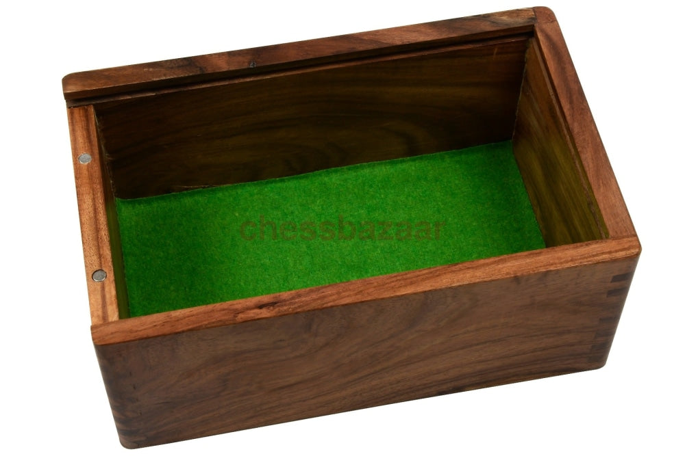 Turnier-Schach-Aufbewahrungsbox Aus Sheesham-Holz Für Bis Zu 3 8-Zoll-Schachspiel Ohne
