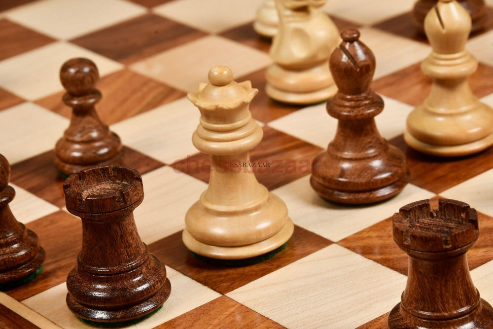 Zeitgenössisches Staunton-Schachspiel Aus Akazienholz 2 8 König 34 Schachfiguren Mit Massivem