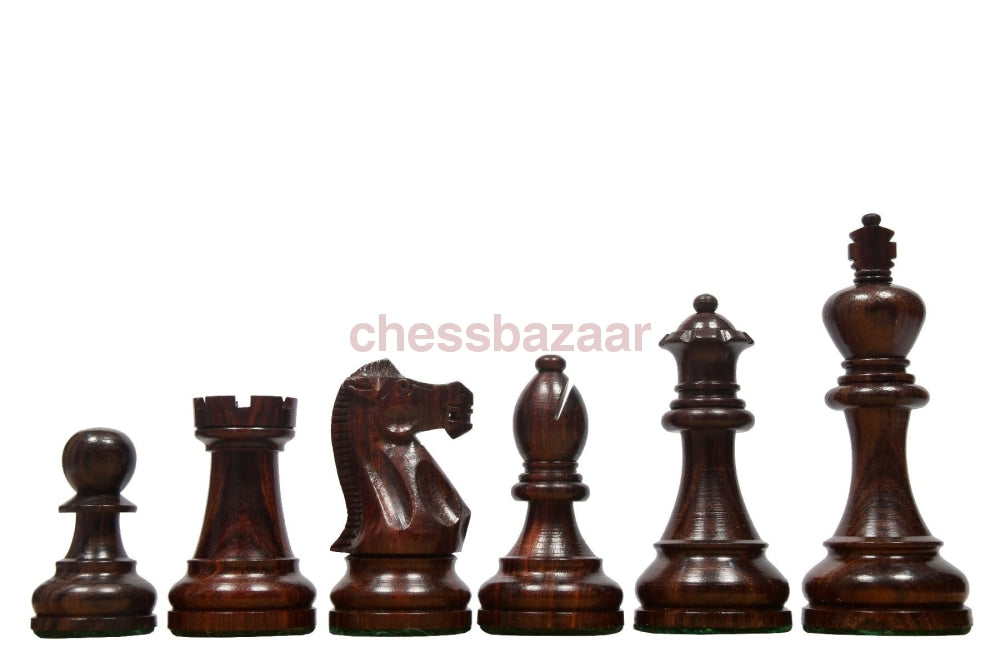 Zweifach gewichtete Staunton Schachfiguren handgedrechselt aus Palisanderholz und Buchsbaumholz Indien – König 104 mm