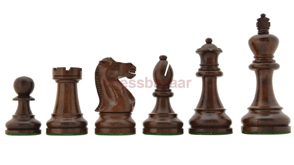 Zweifach gewichtete Staunton Schachfiguren handgedrechselt aus Sheeshamholz und Buchsbaumholz – König 104 mm