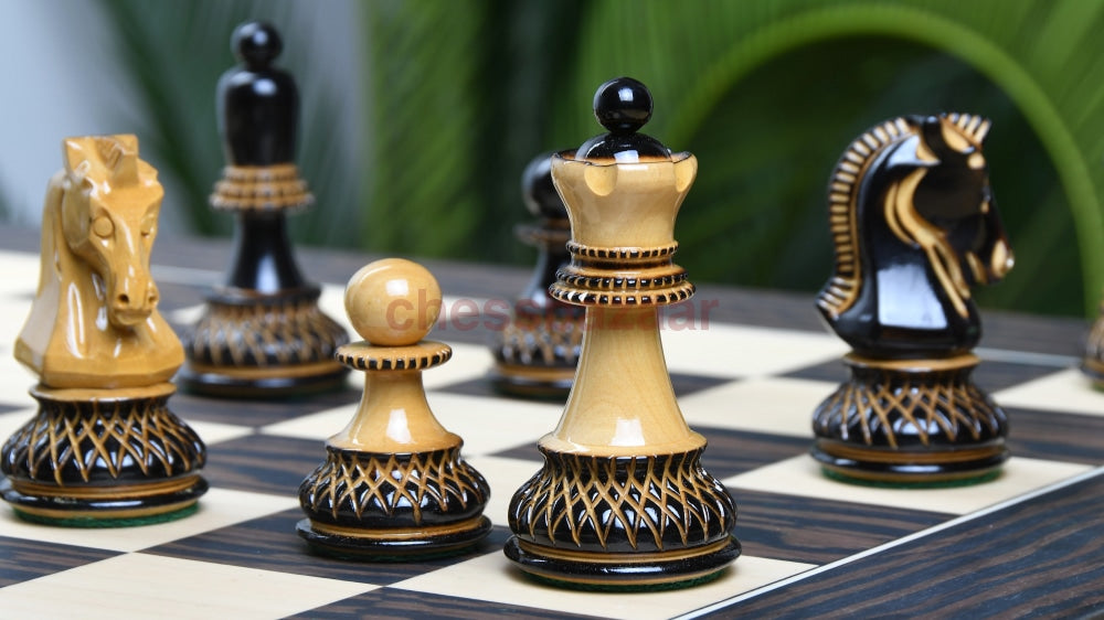 1950 Dubrovnik Bobby Fischer Schachfiguren Aus Geflammtem Buchsbaumholz Und Natur- Kh 94 Mm Version