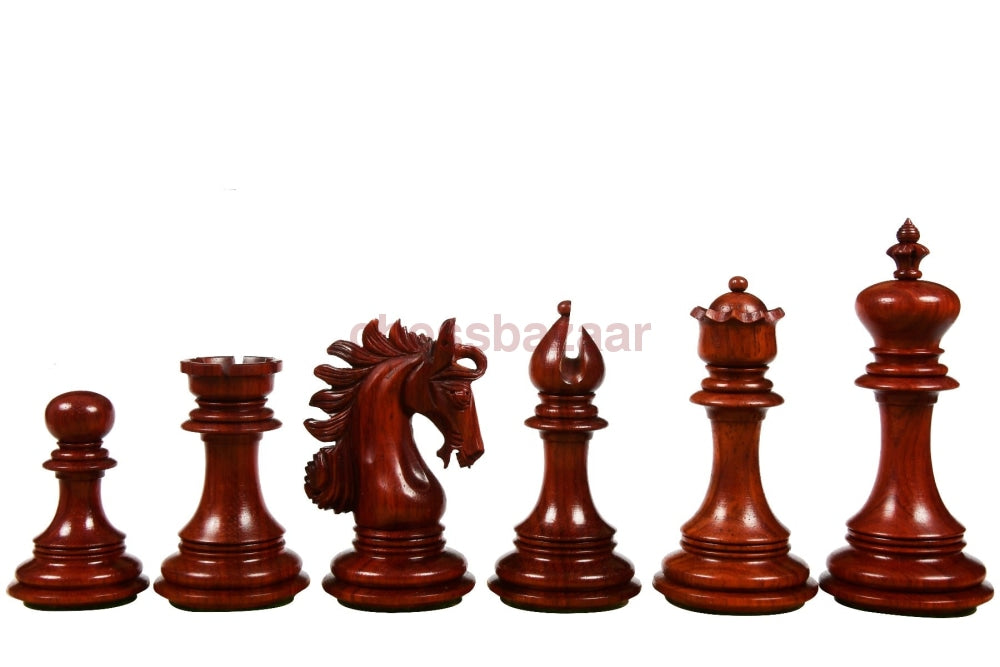 Araber Springer Staunton handgeschnitzte Schachfiguren aus Rosenholz und Buchsbaumholz -  KH 107 mm