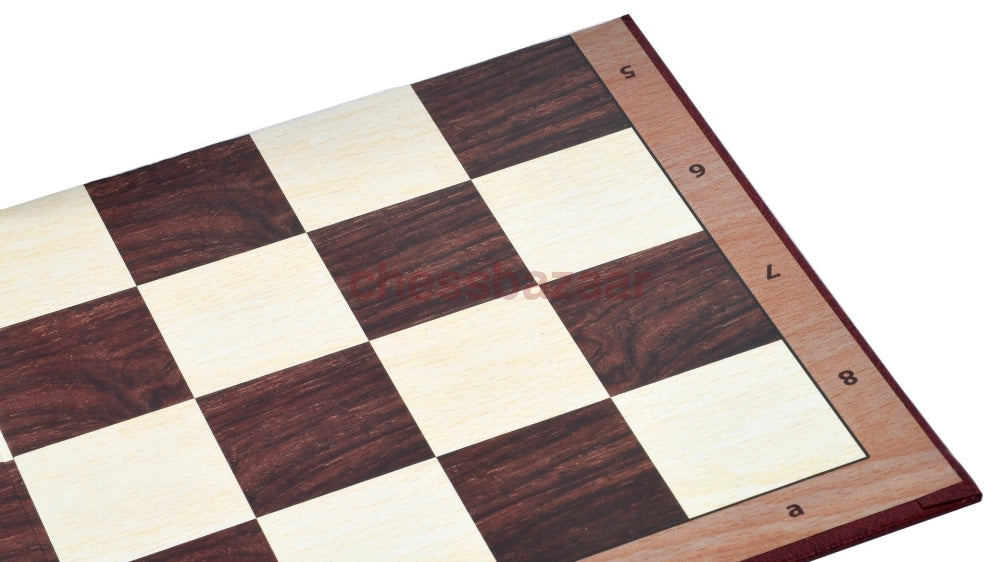 Faltbares Schachbrett Aus Pappe 19 Zoll Mit Beschriftungen In Braun Und Weiß Quadratisch 55 Mm