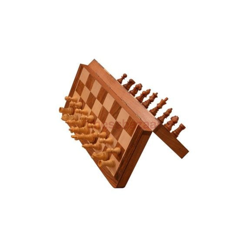 Reise Schachspiel aus Holz chessbazaar Indien – Schachbuch mit Fächern 30 cm