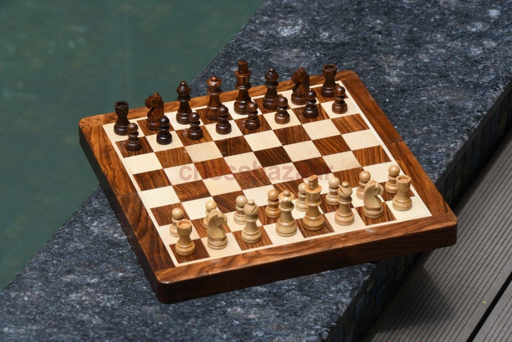 Reise Schachspiel Aus Holz Chessbazaar Indien Schachbuch Mit Fächern 30 Cm