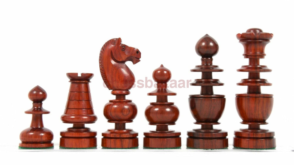 Reproduzierte Antiken Regence Schachfiguren Aus Rosenholz Und Buchsbaumholz - Kh 109 Mm