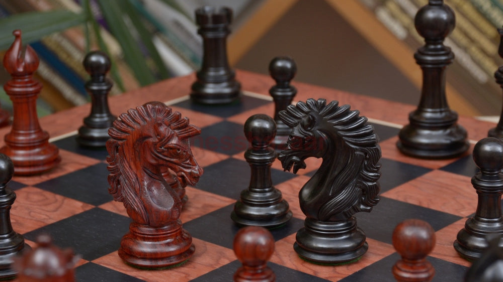 Schachset - Apache Staunton Schachfiguren Aus Rosenholz Und Ebenholz(König 114Mm) Mit Furniertem