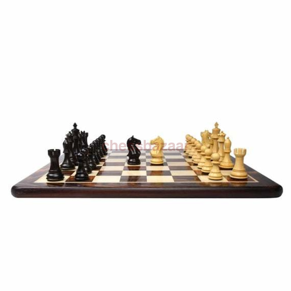 Schachspiel - Staunton Schachfiguren aus Palisanderholz und Buchsbaumholz  mit einem Schachbrett - FG 55 mm